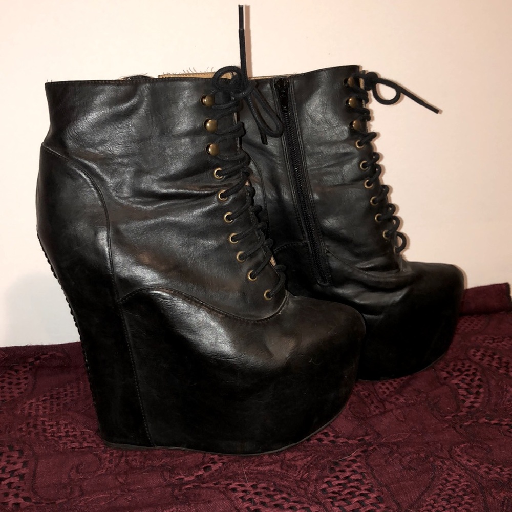 Jeffrey Campbell wedge booties